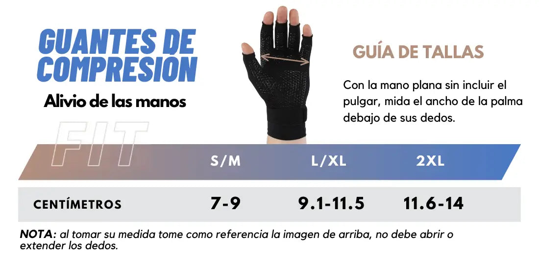GUANTES DE COMPRESIÓN PARA ALIVIO DE LAS MANOS